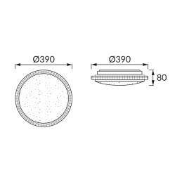 Kattovalaisin LED-valaisin pryzma led c 24w cct