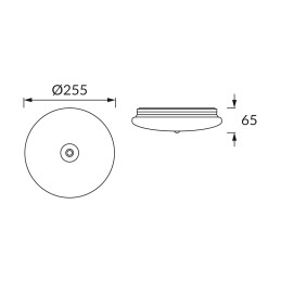 Ceiling LED light fitting with a motion sensor winyl led pir 12w nw