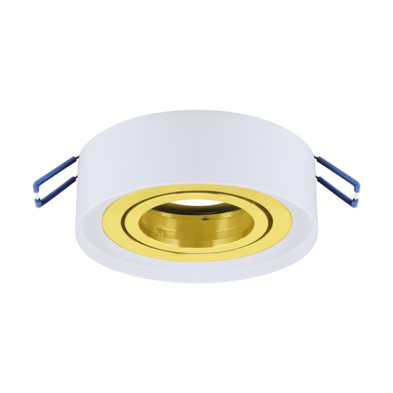 Recessed, built-in GU10 luminaire body Odyn white/gold