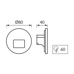 Seina trepiastme valgusti Wektor Led 50lm CCT must