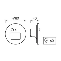 Seina trepiastme valgusti Wektor Led 50lm CCT PIR must