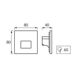 Настенный лестничный светильник Wektor Led 50lm CCT белый квадрат