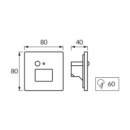Wall staircase luminaire Wektor Led 50lm CCT PIR white square