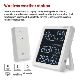 Belaidė skaitmeninė meteorologinė stotis E8647W