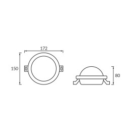 Hermetiinen kattovalaisin LED - tryton led c 11w musta nw