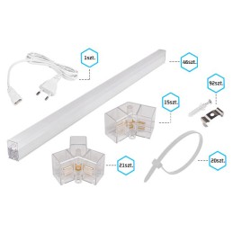 LED Hexagon -valaisin autotallille 460 W, 6500 K, 11 segmenttiä, 419 × 301 cm