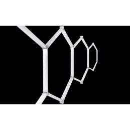 LED Hexagon -valaisin autotallille 460 W, 6500 K, 11 segmenttiä, 419 × 301 cm