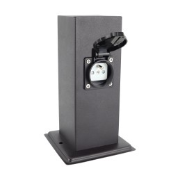 Lauko kištukinis lizdas Port22, 2 x 230 V, juodas