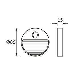 Trepiastme valgusti öövalgusti taaslaetav PIR CCT ümar must