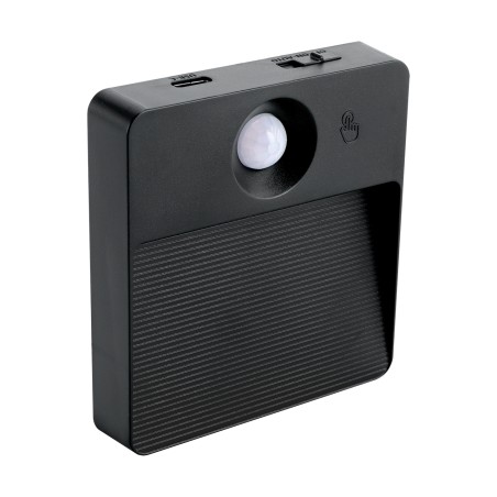 Rechargeable PIR CCT night light for stair treads black