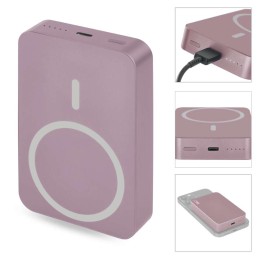 Akupank 20W + juhtmevaba + MagSafe mini PD roosa