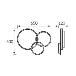 LED šviestuvas NOLAN 38 W, 3D, apvalus, neutralus
