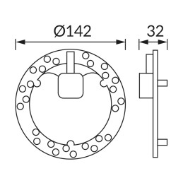LED-moduuli ARENA 12 W CCT, magneettikiinnitteinen, 14 cm, kattovalaisimiin