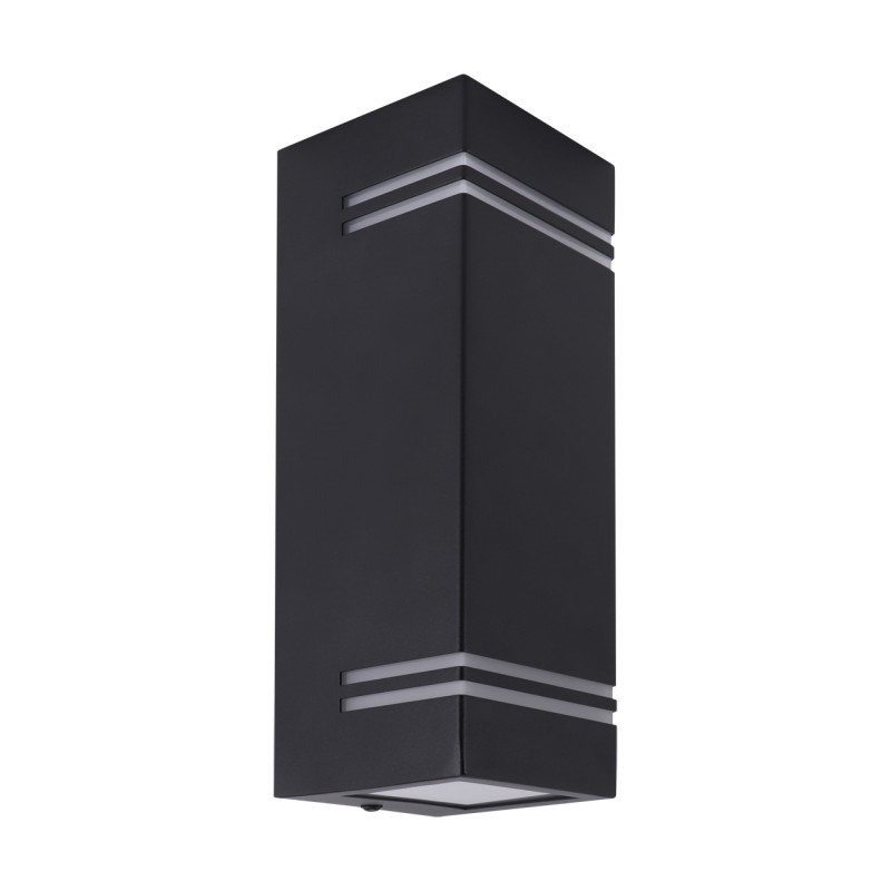 Keler hermetic 2XGU10 outdoor light fitting, black