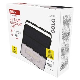 Solar LED-valonheitin Solo, PIR-anturilla, 1000 lm, neutraali, musta