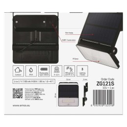 Solar LED-valonheitin Solo, PIR-anturilla, 1000 lm, neutraali, musta