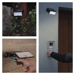 Solar LED-valonheitin Solo, PIR-anturilla, 1000 lm, neutraali, musta
