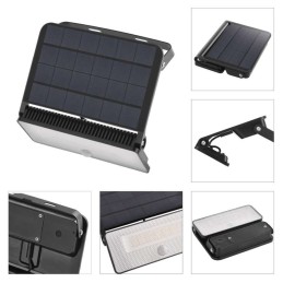Aurinko-LED-valonheitin, puutarhavalaisin Solo, PIR-anturilla, 1600 lm, neutraali, musta