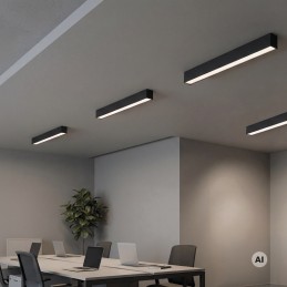 DAN Linear CCT LED Light, black, 18W, 60cm