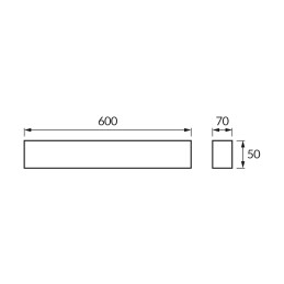 Lineaarne CCT LED valgusti DAN, must, 18W, 60cm
