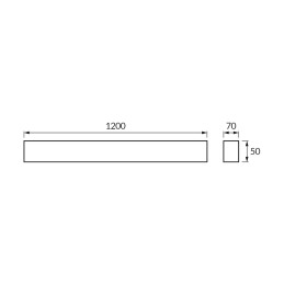 Lineaarne CCT LED valgusti DAN, must, 36W, 120cm