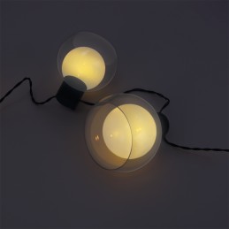 Aurinkoenergialla toimiva LED-valoketju Mulga 3 W, lämmin, musta