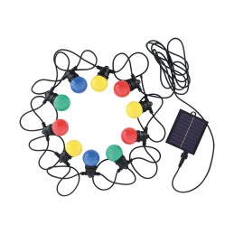 Päikeseenergial töötav LED valguskett Taipan 3W RGBY, must