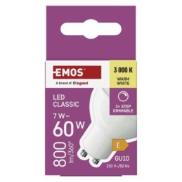 LED pirn Classic MR16 / GU10 / 7 W (60 W) / 800 lm / soe valge / dimmerdatav