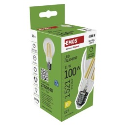 LED pirn Filament A60 / E27 / 11 W (100 W) / 1 521 lm / Neutraalne valge / dimmerdatav
