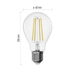 LED pirn Filament A60 / E27 / 7.5 W (75 W) / 1 055 lm / soe valge / dimmerdatav