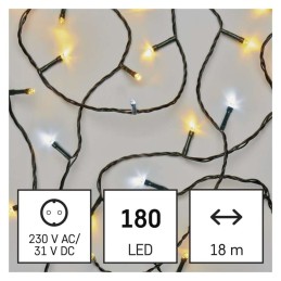 LED-jõulukett 18m, õue ja sisevalgustuseks, 90soe/90külm valge, taimer