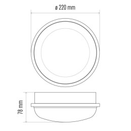 LED lae- ja seinavalgusti IP65 20W 1900lm neutraalne valge 220×78