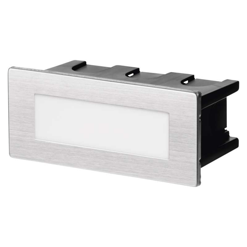 LED įleidžiamas laiptų/sieninis lauko šviestuvas 1,5 W IP65 123x53 šiltos baltos spalvos