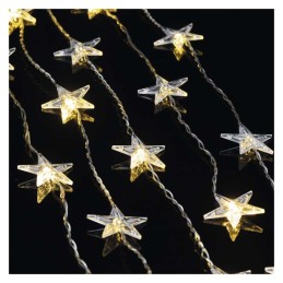 LED Christmas curtain - stars, 120x90 cm, outdoor and indoor, warm white, timer