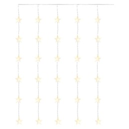 LED Christmas curtain - stars, 120x90 cm, outdoor and indoor, warm white, timer