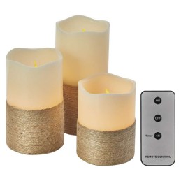 Decorative LED candle string 3pcs, counter, timer