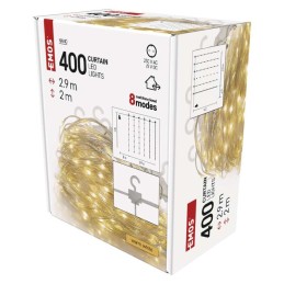 LED light curtain 400, 8 operating modes, with hooks 2,9 x 2m, IP44