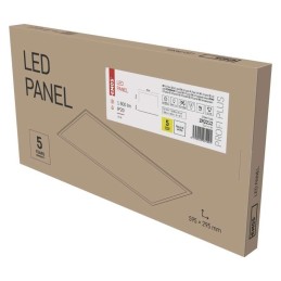 LED panelė, įmontuojama, 300x600, 19 W, 1800 lm, IP20, neutrali balta