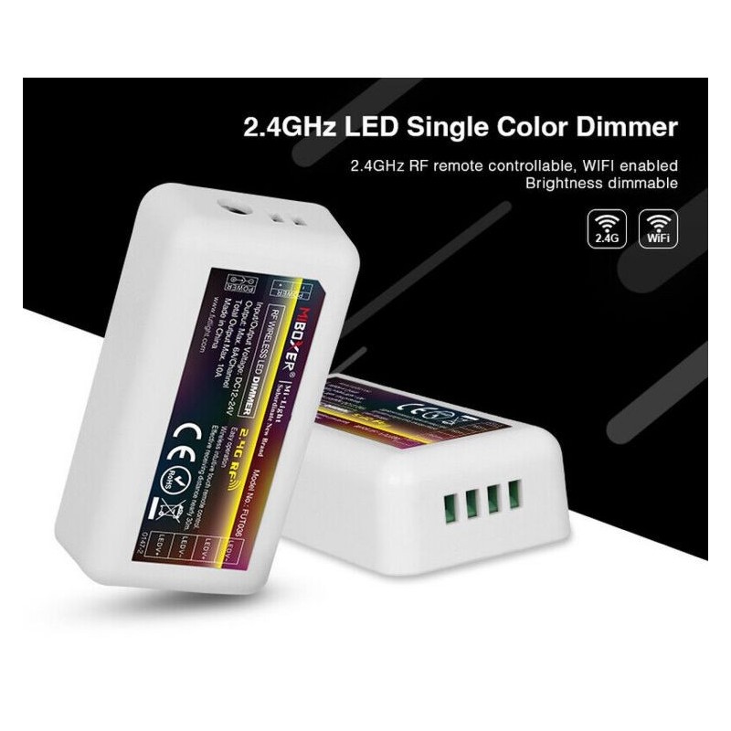 LED dimmer WiFi RF 2,4GHz 12-24V 10A receiver SINGLE