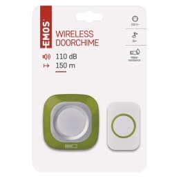 Belaidis durų skambutis 230 V P5733 žalias