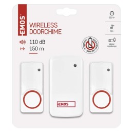 Belaidis durų skambutis 230 V AC P5750.2T be baterijų