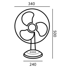 TABLE FAN 40 W WHITE 3X SPEED