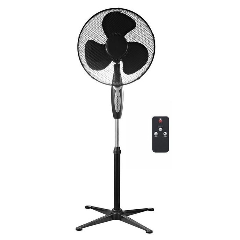 FLOOR FAN 45 W WITH REMOTE CONTROL BLACK