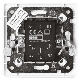 Two-button switch, recessed type