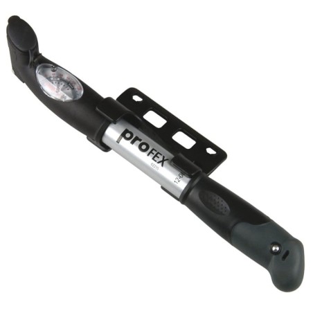BICYCLE PUMP PROFEX MINI SILVER MOUNTING MANOMETER