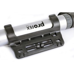 BICYCLE PUMP PROFEX MINI SILVER MOUNTING MANOMETER
