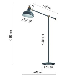 Floor lamp ARTHUR dark grey