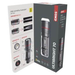 CREE LED metal torch Ultibright 70, 340lm, 3xAAA