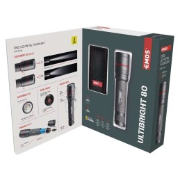 CREE LED įkraunamas metalinis žibintuvėlis Ultibright 80, 600lm