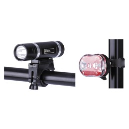 LED bicycle front and rear light 150 lm, 5xAAA